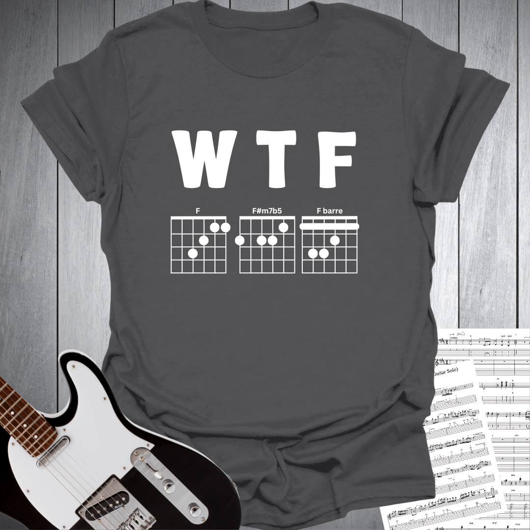 WTF - F Guitar Chords T-Shirt