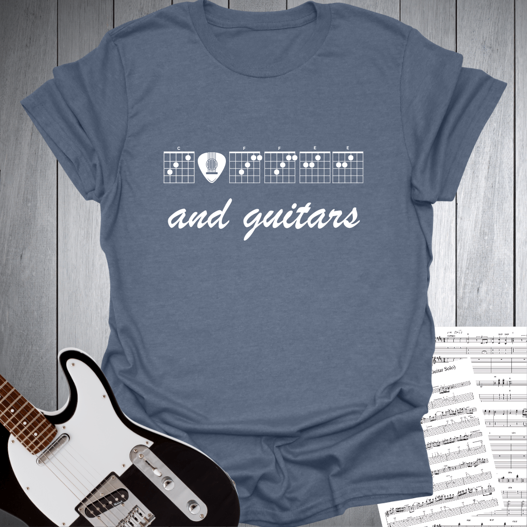 Coffee and Guitar Chords T Shirt