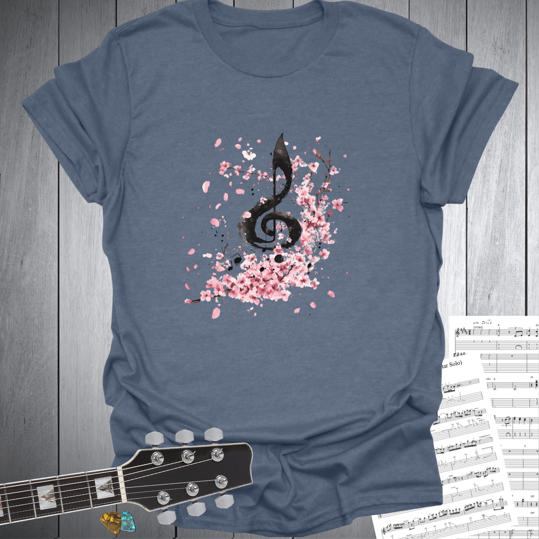 Cherry Blossom Harmony Note T-Shirt