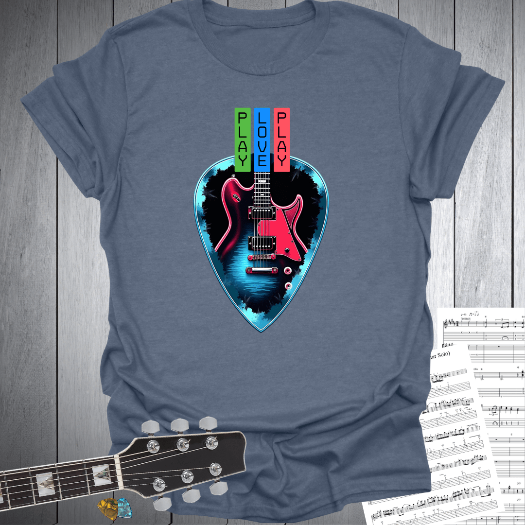 Play Love Guitar Pick T-Shirt