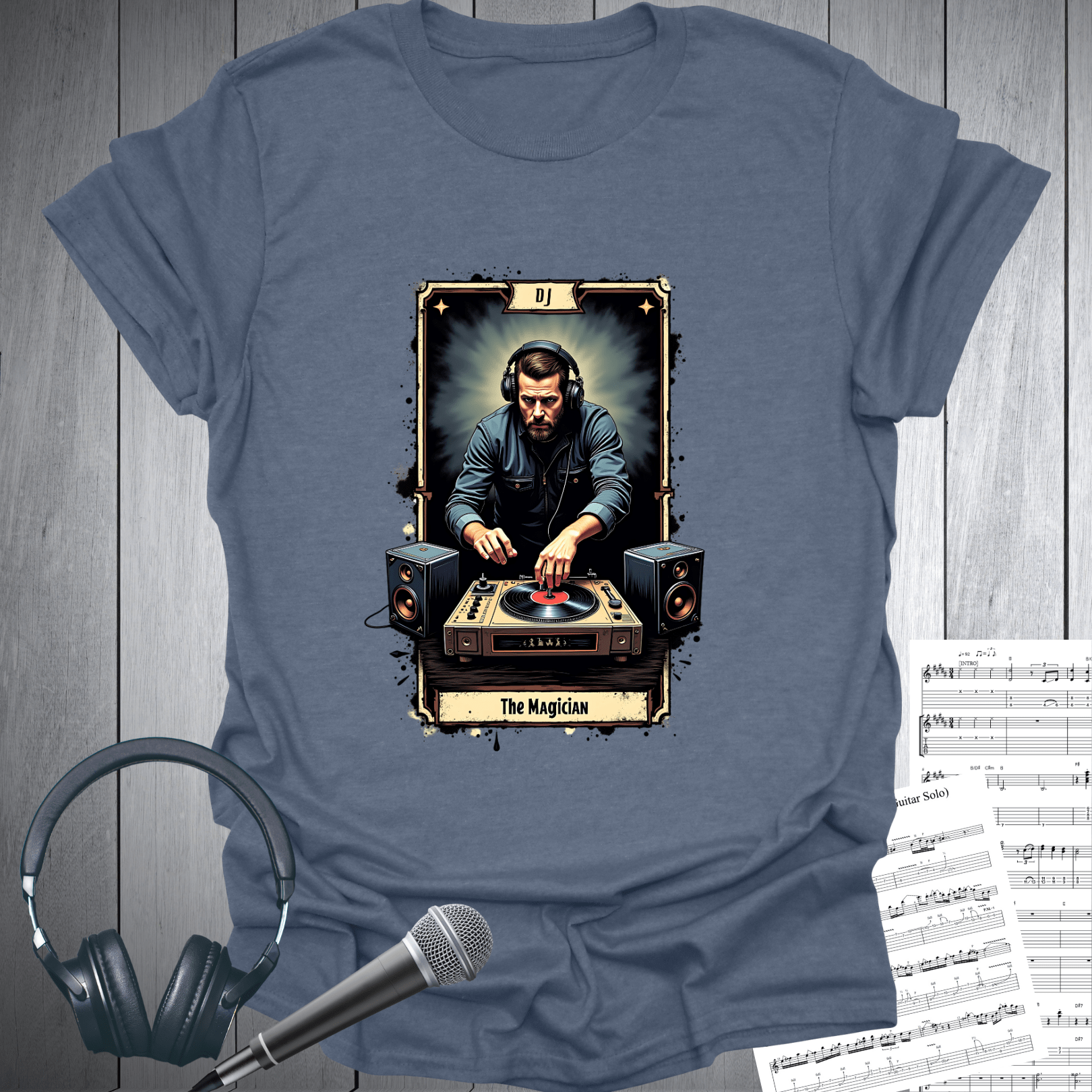 The Magician "Tarot Card Vibe" Vinyl DJ T-Shirt
