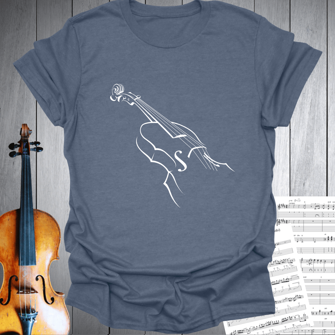 Violin Line-Art Unisex T-Shirt - For Violinists and Classical Music Lovers