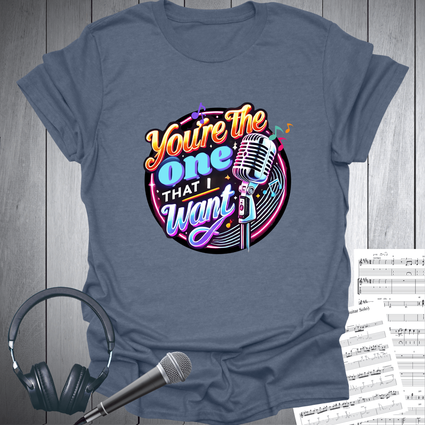 Printify T-Shirt Heather Indigo / S You're the One That I Want Musical Theme T-Shirt