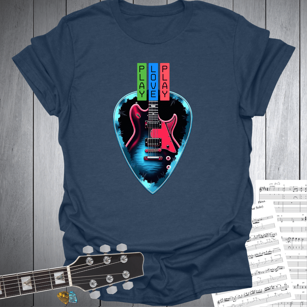 Play Love Guitar Pick T-Shirt