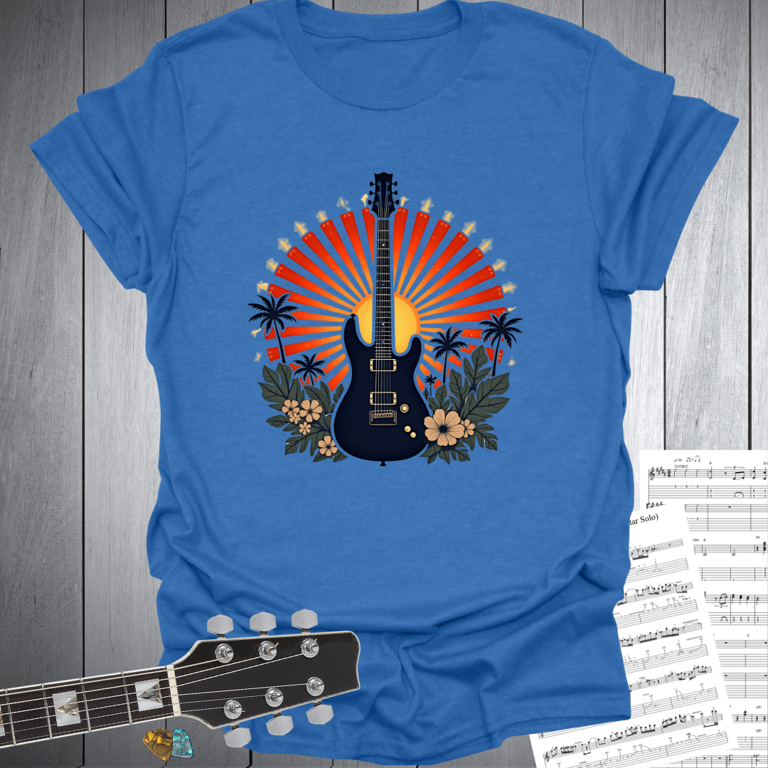 Retro Sunburst Electric Guitar T-Shirt
