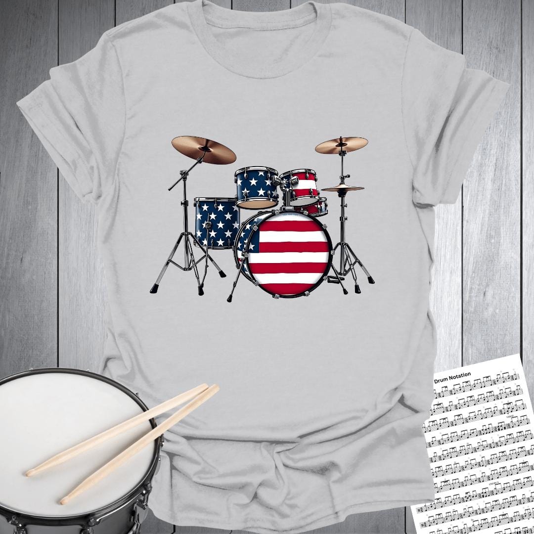 Printify T-Shirt Ice Grey / S American Drummers T-Shirt