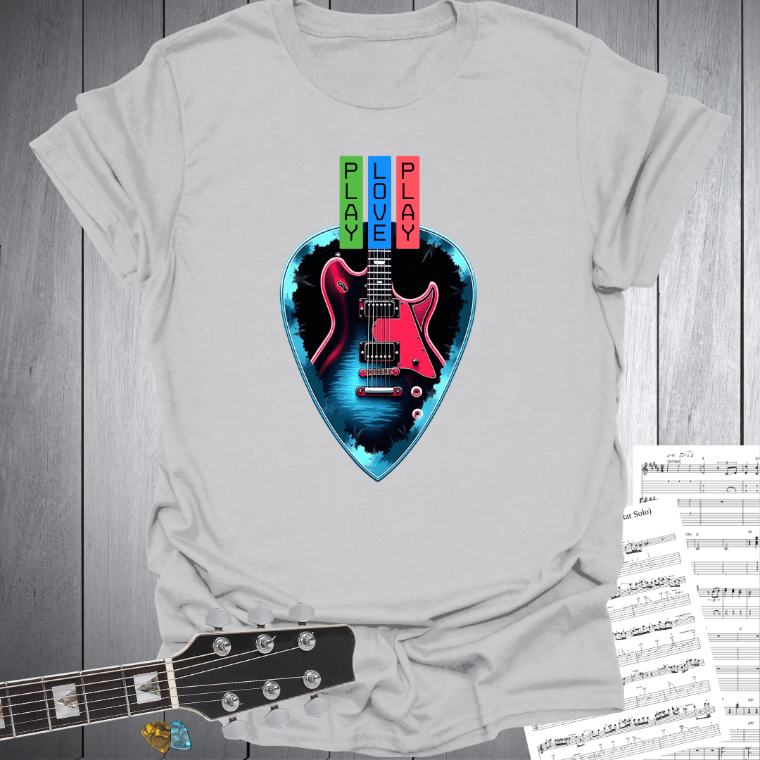 Play Love Guitar Pick T-Shirt
