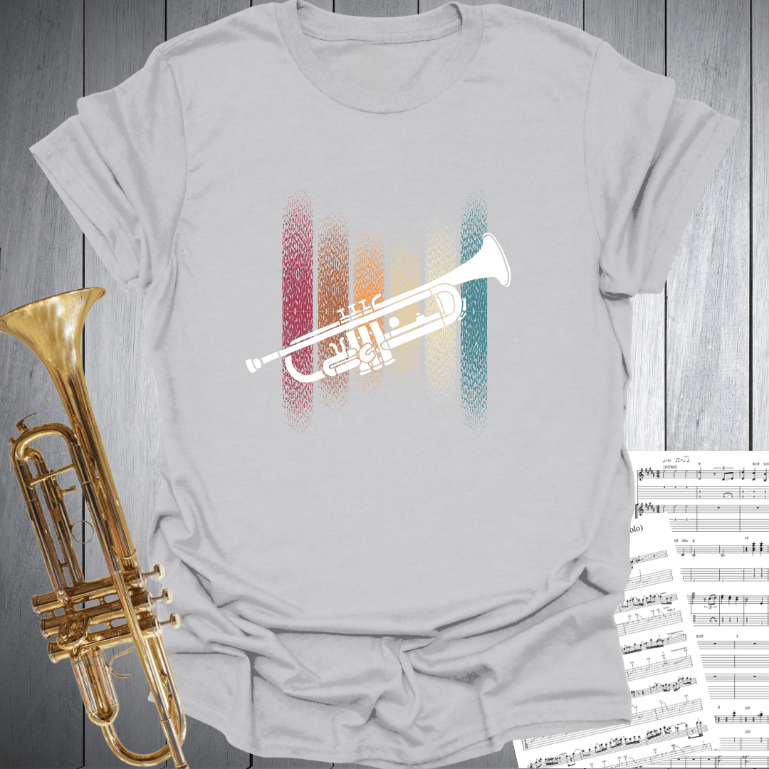 Trumpet Retro Background T-Shirt