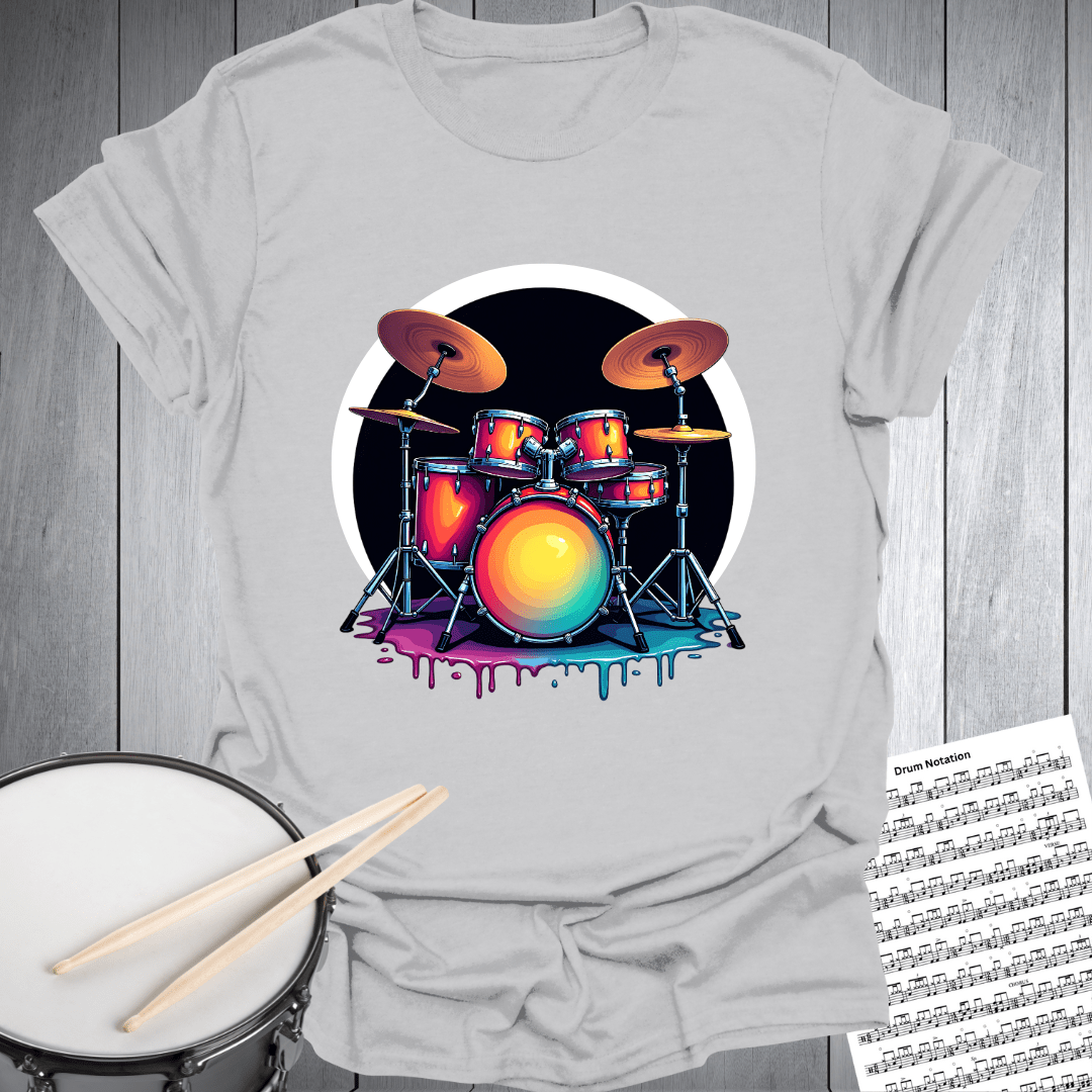 Vibrant Colored Drumset