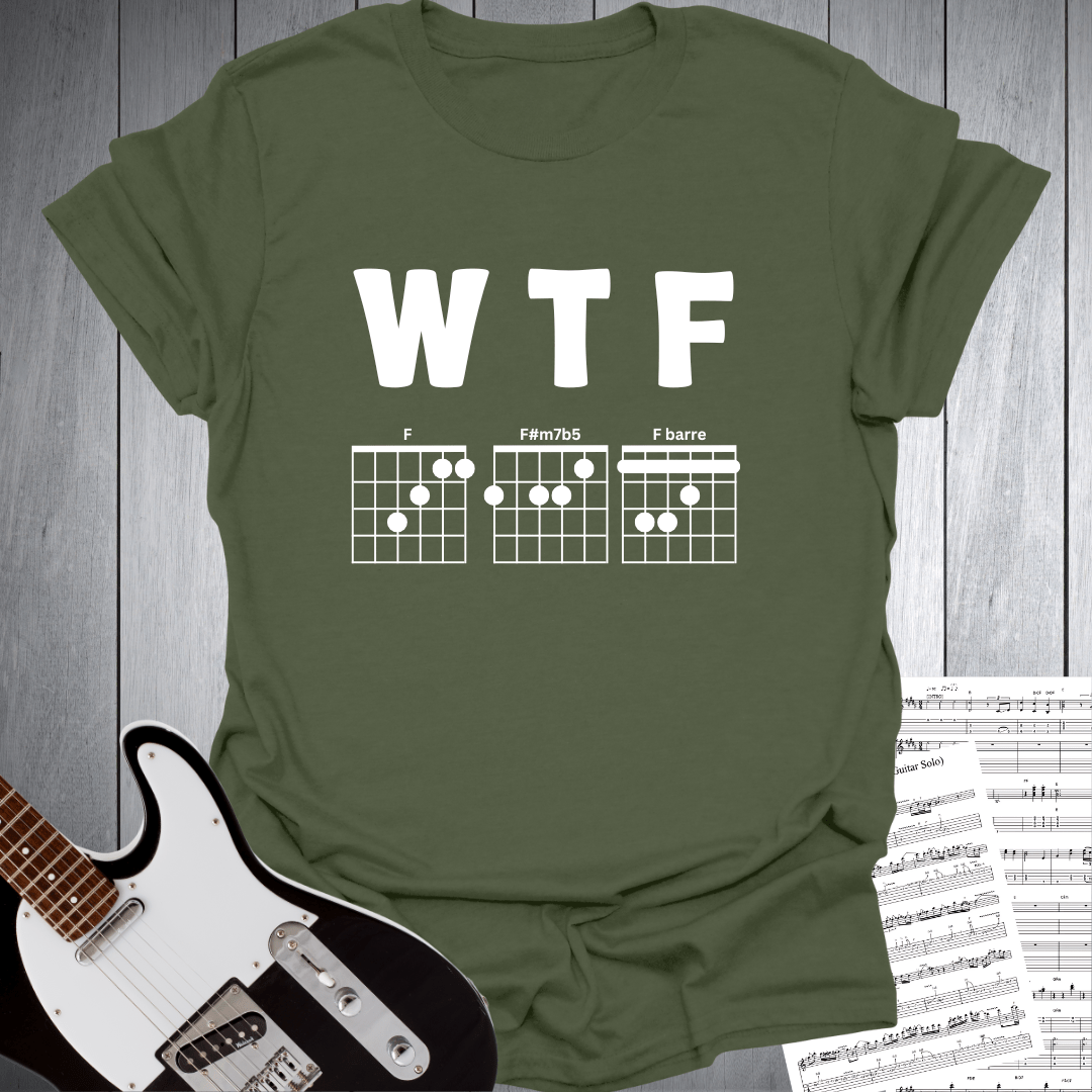 WTF - F Guitar Chords T-Shirt