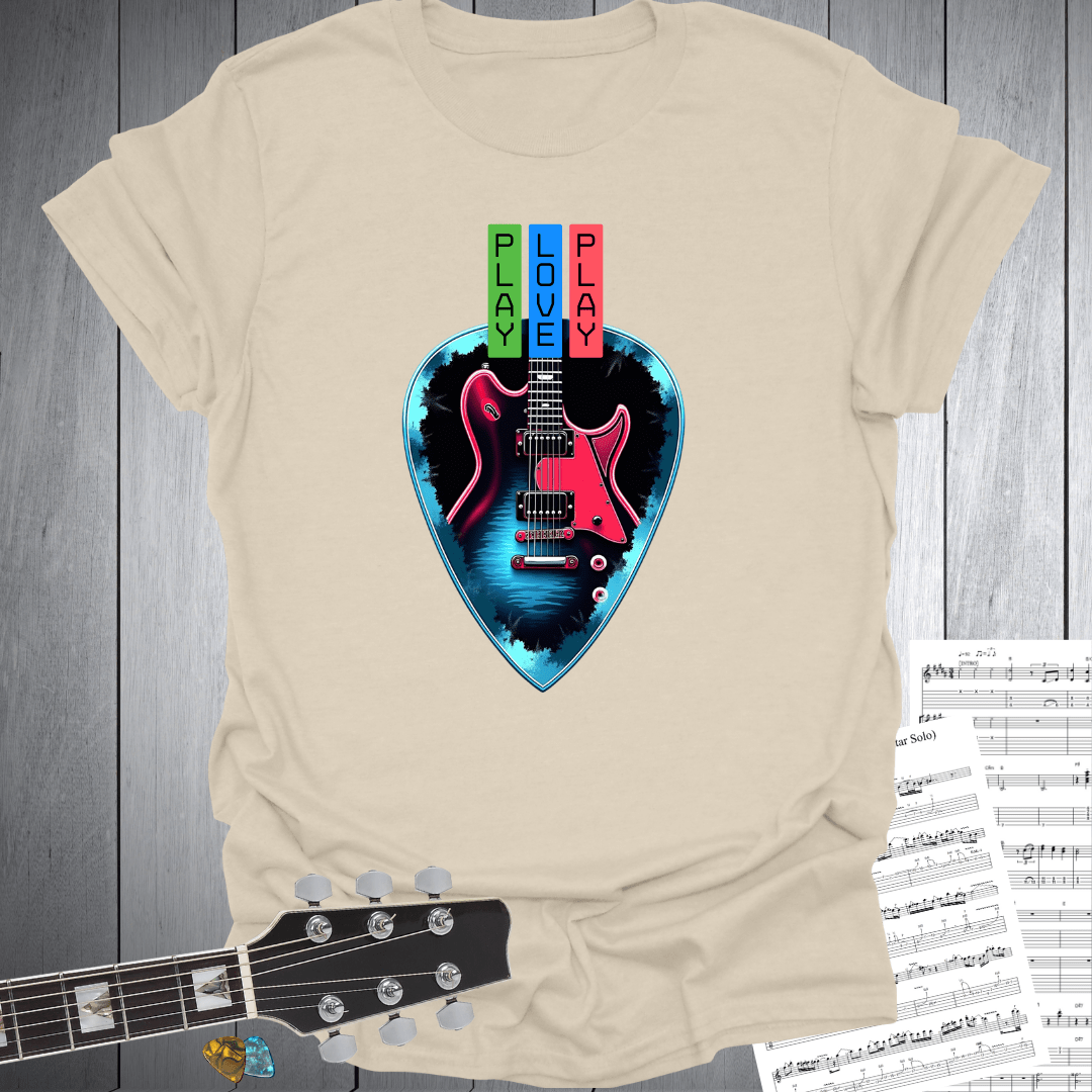 Play Love Guitar Pick T-Shirt