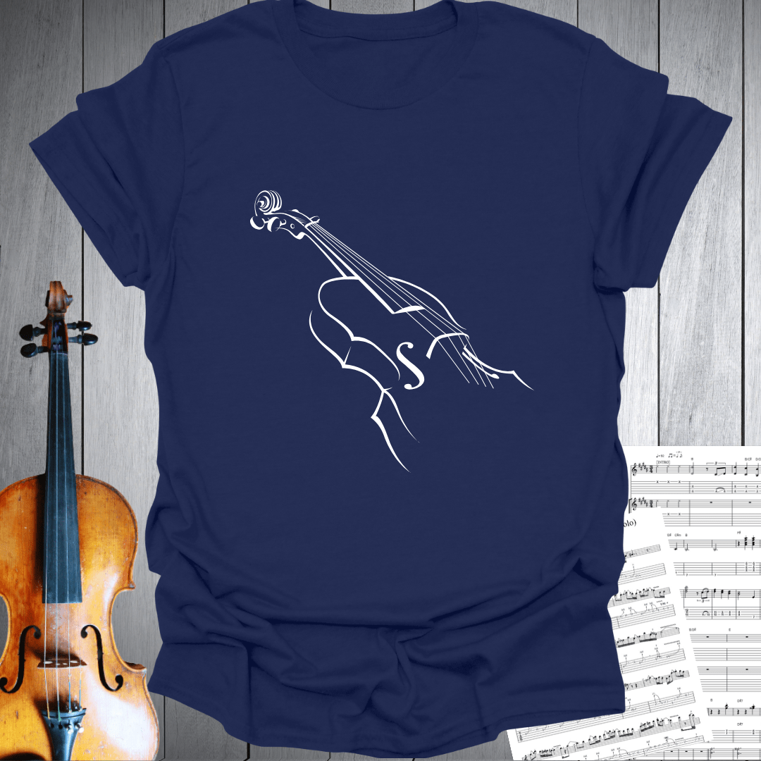 Violin Line-Art Unisex T-Shirt - For Violinists and Classical Music Lovers
