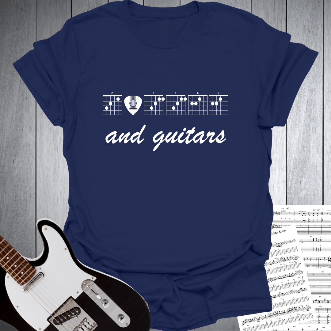 Coffee and Guitar Chords T Shirt