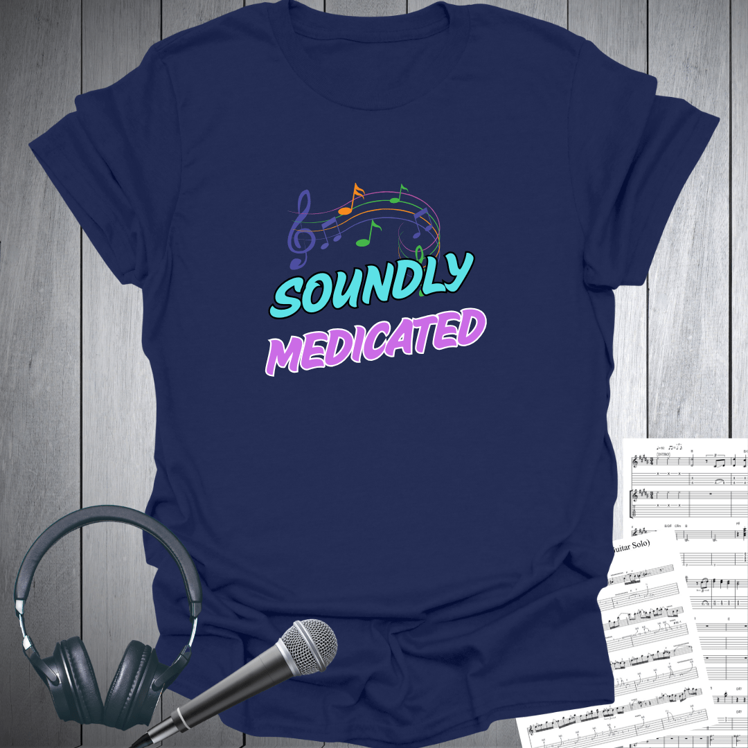 Soundly Medicated Music Themed T-Shirt