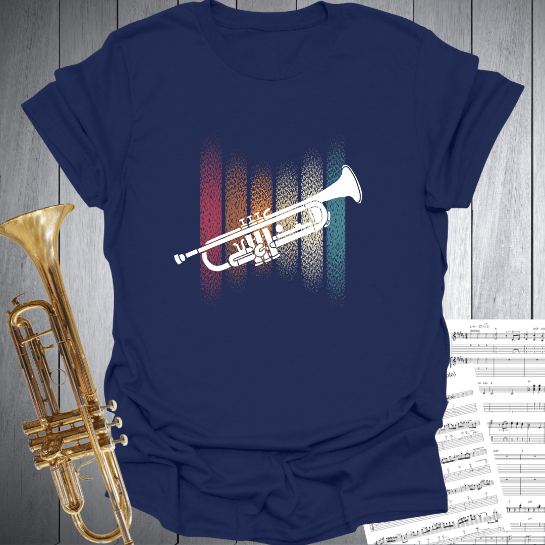 Trumpet Retro Background T-Shirt