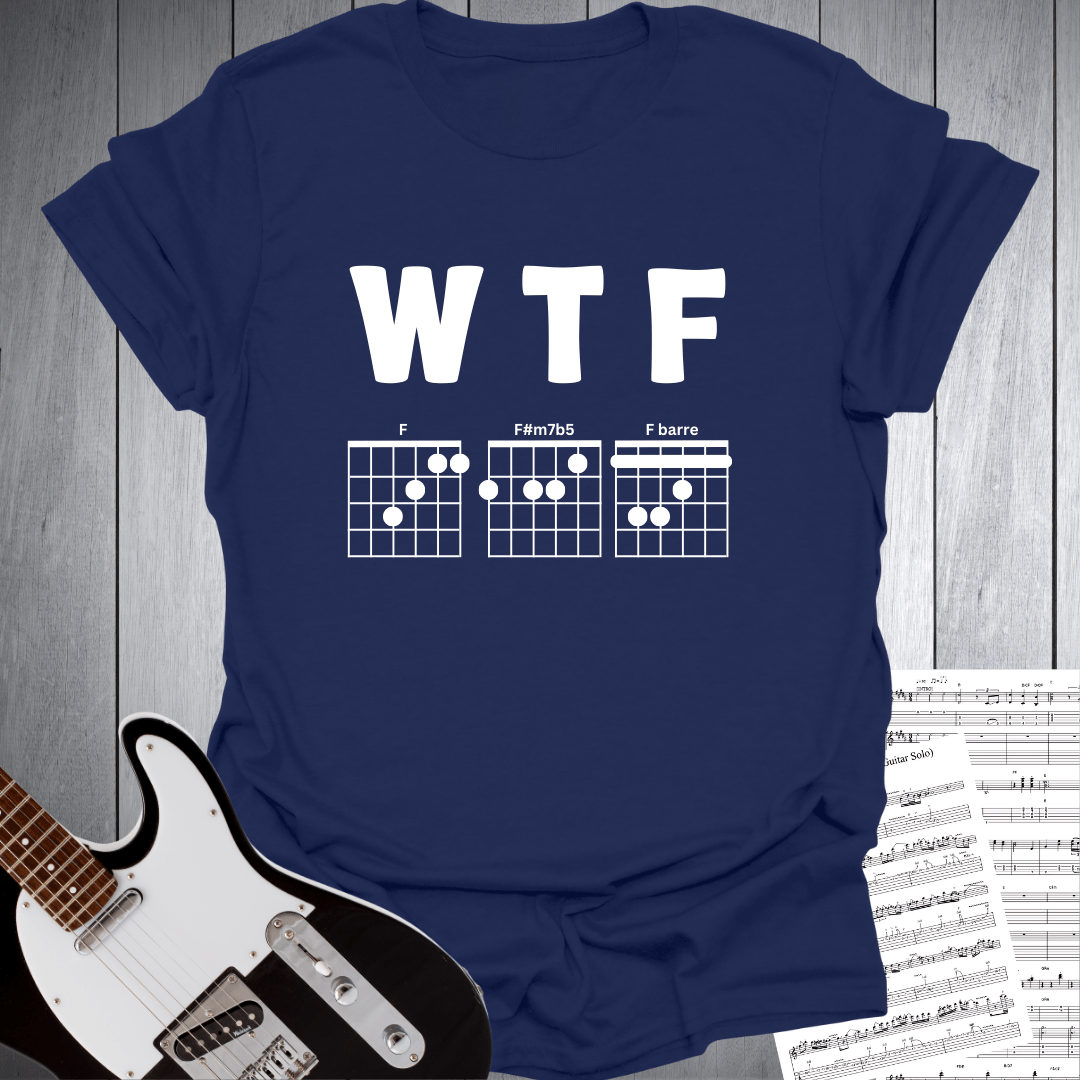WTF - F Guitar Chords T-Shirt