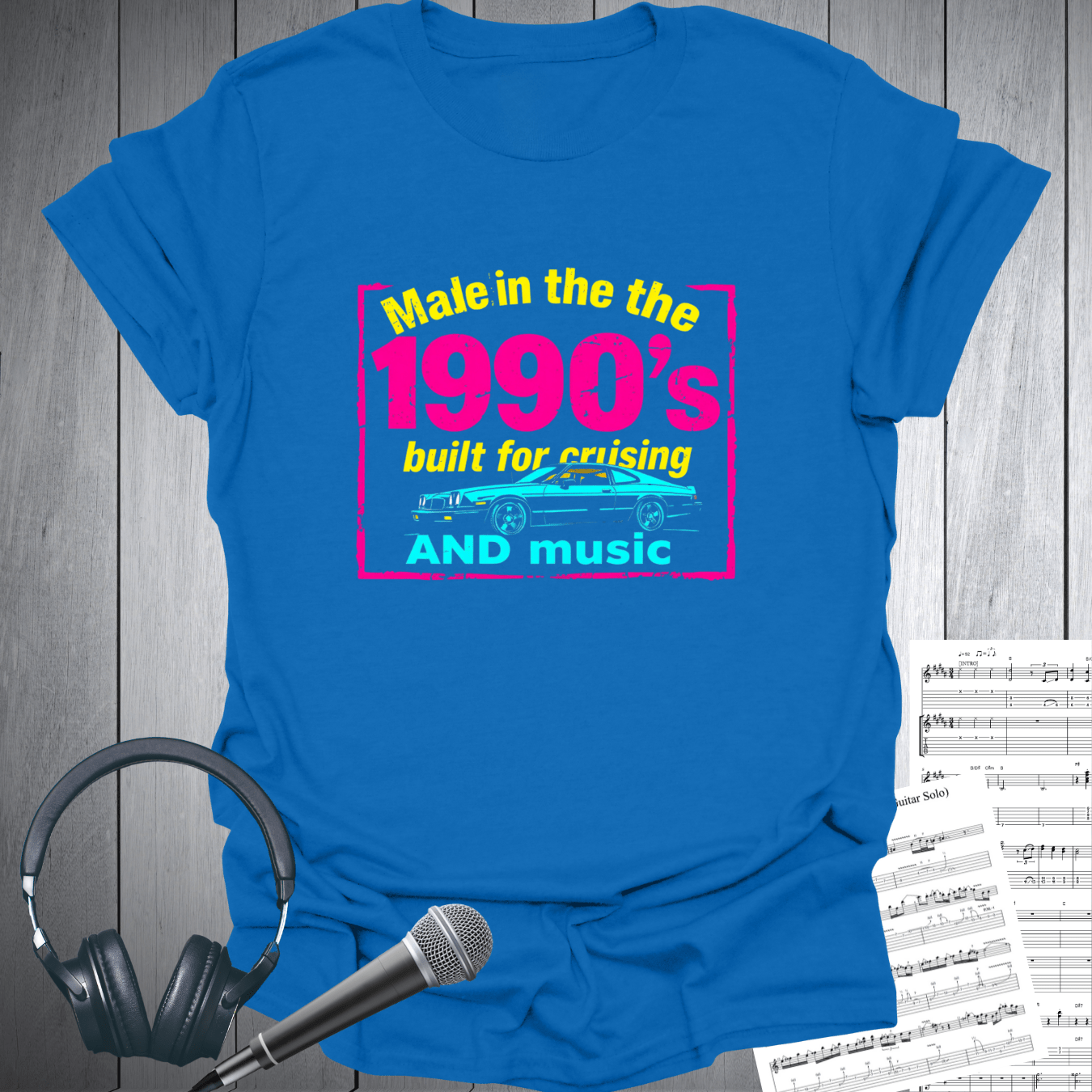 Printify T-Shirt Royal / S 1990's Cruising Music Vintage T-Shirt