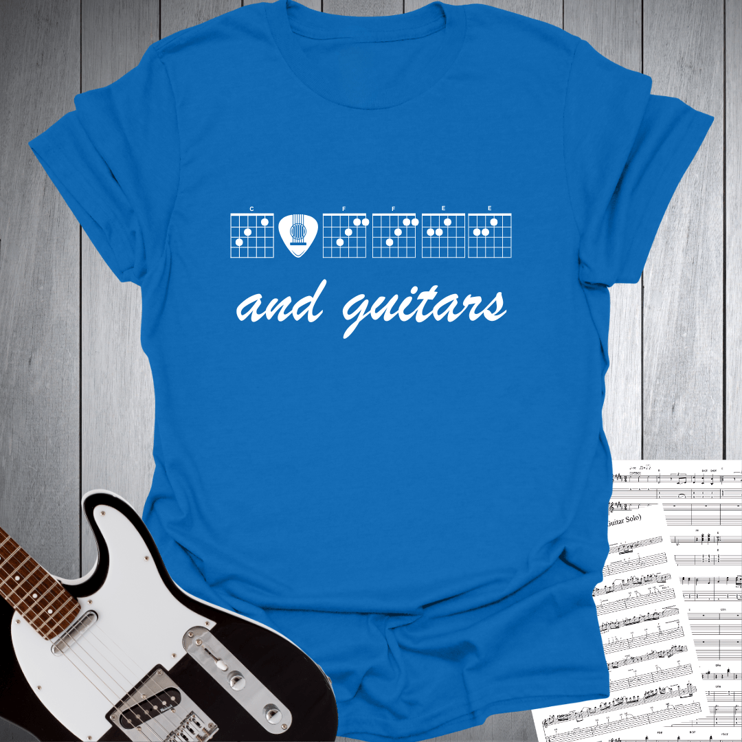 Coffee and Guitar Chords T Shirt