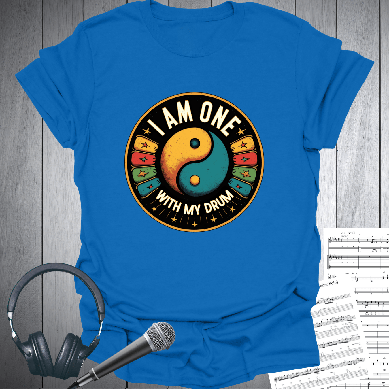 Printify T-Shirt Royal / S I Am One With My Drum T-Shirt