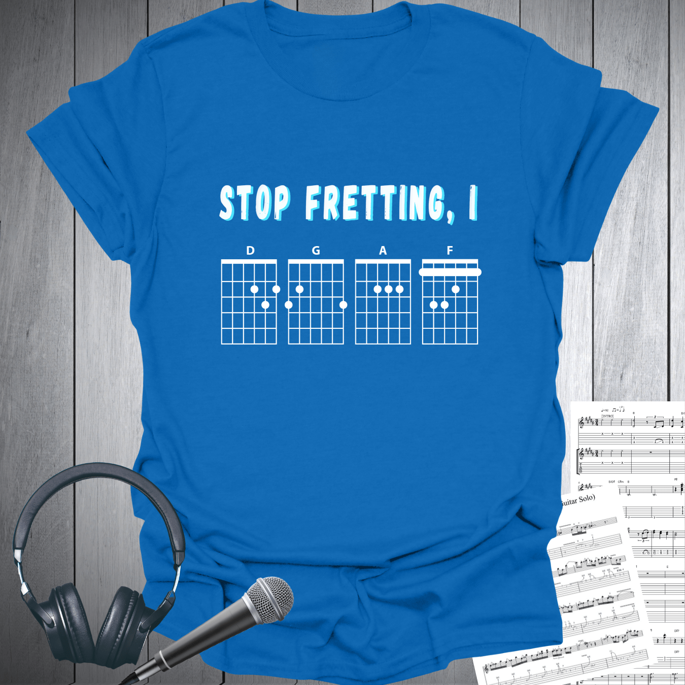 Printify T-Shirt Royal / S Stop Fretting, I DGAF Cheeky Fun T-Shirt