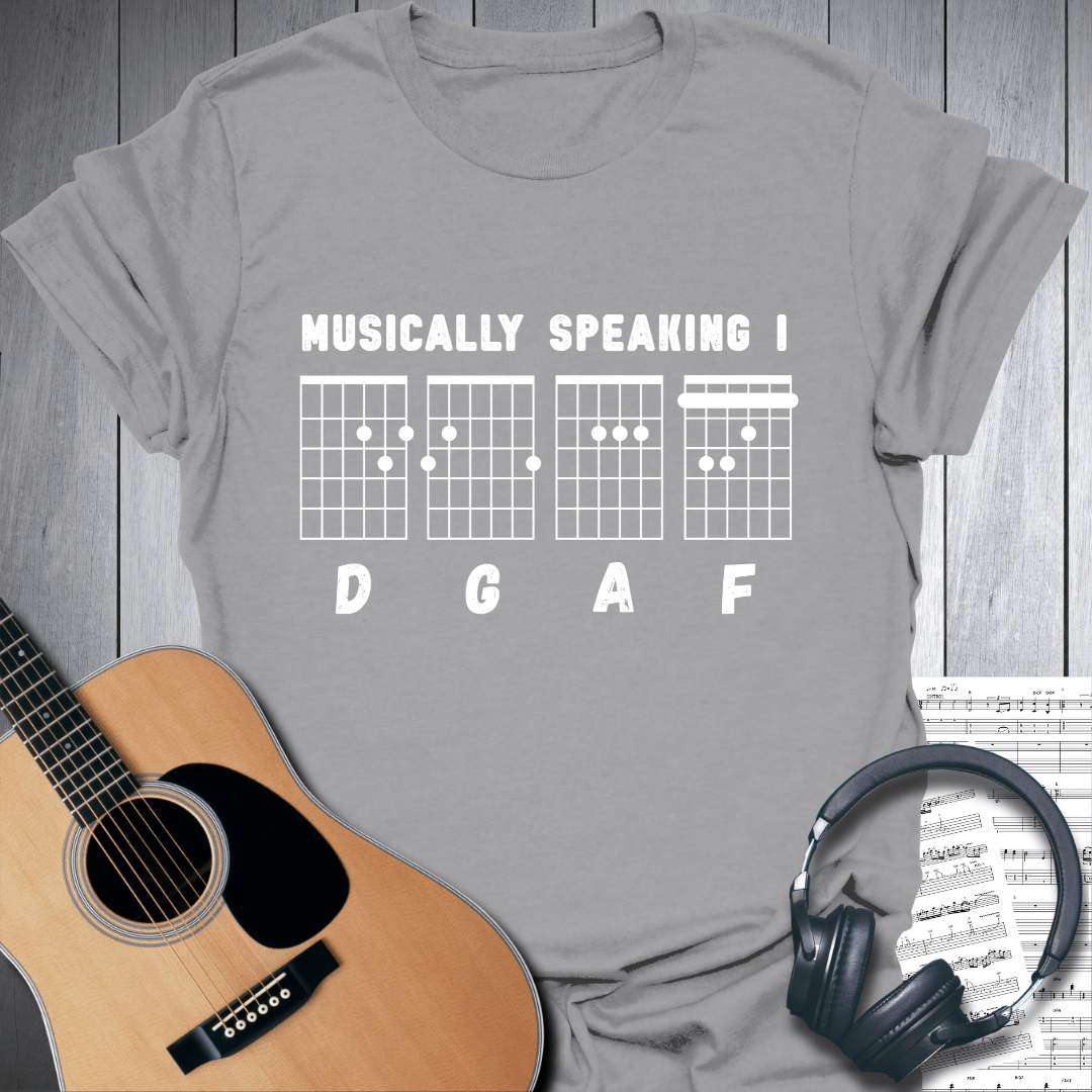 Printify T-Shirt Sport Grey / S Musically Speaking I DGAF Grunge Style T-Shirt