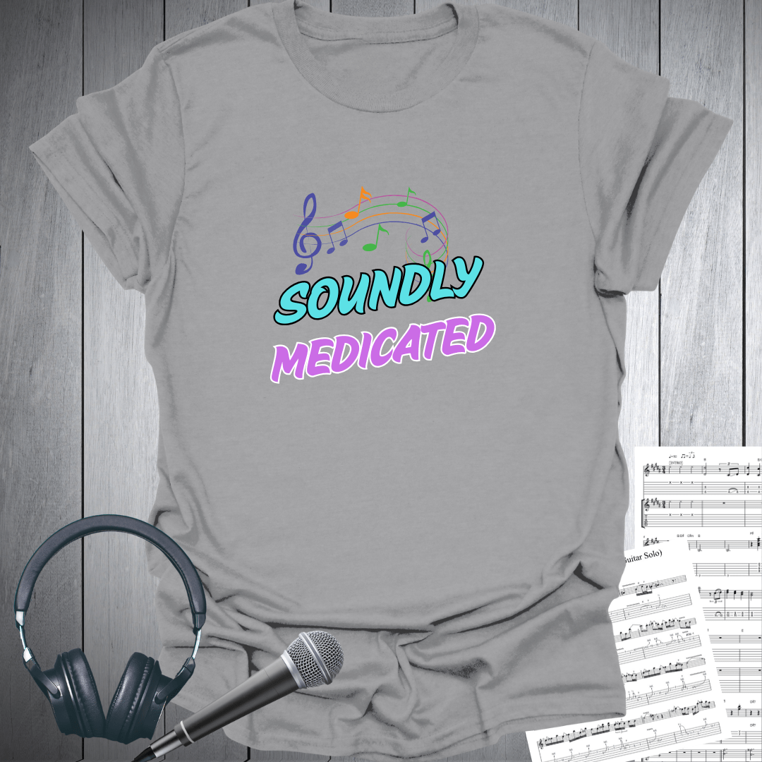 Soundly Medicated Music Themed T-Shirt
