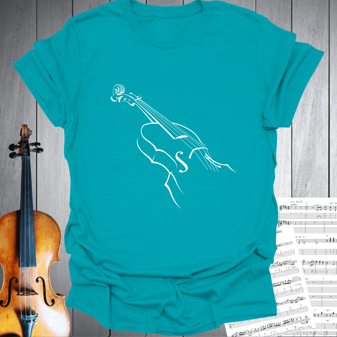Violin Line-Art Unisex T-Shirt - For Violinists and Classical Music Lovers
